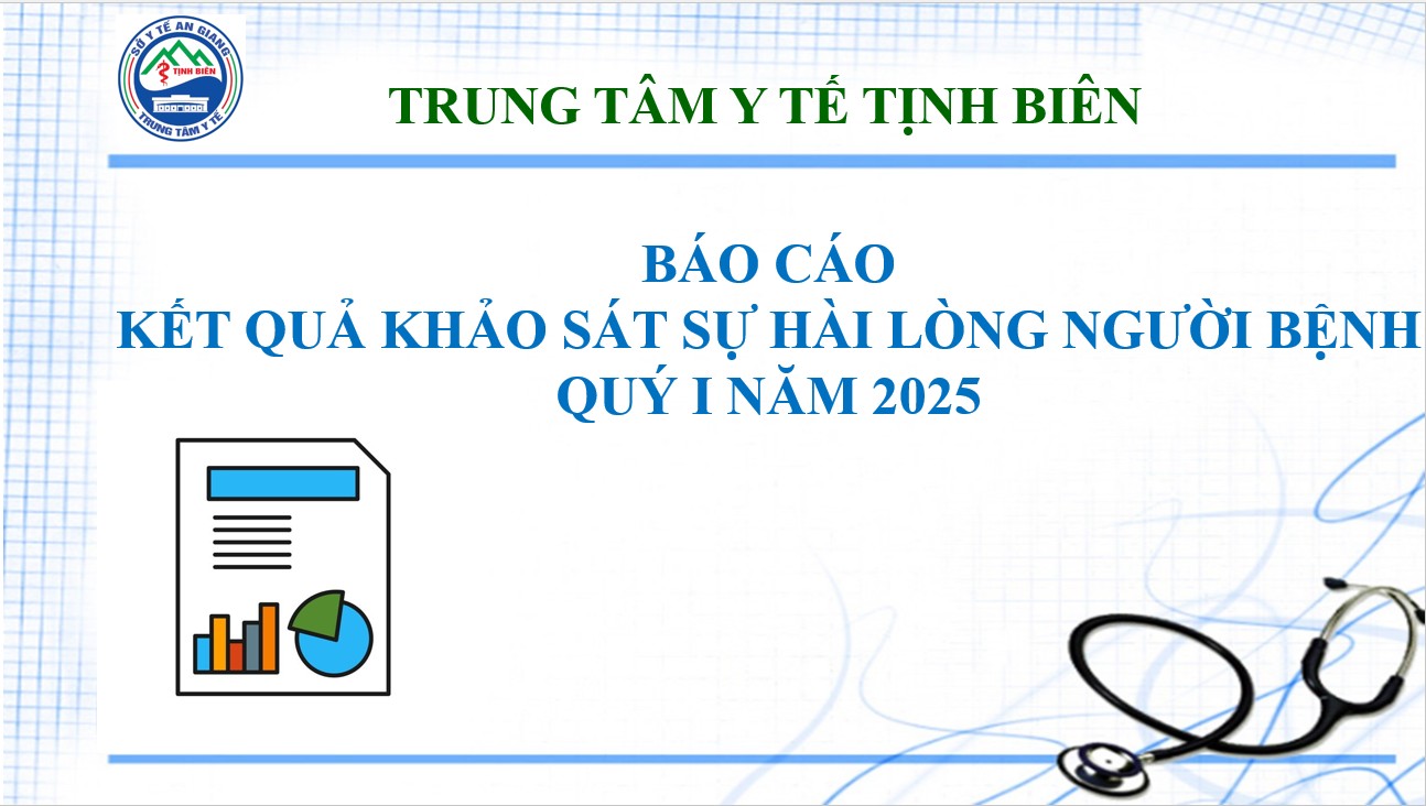 Báo cáo kết quả khảo sát sự hài lòng người bệnh quý I năm 2025